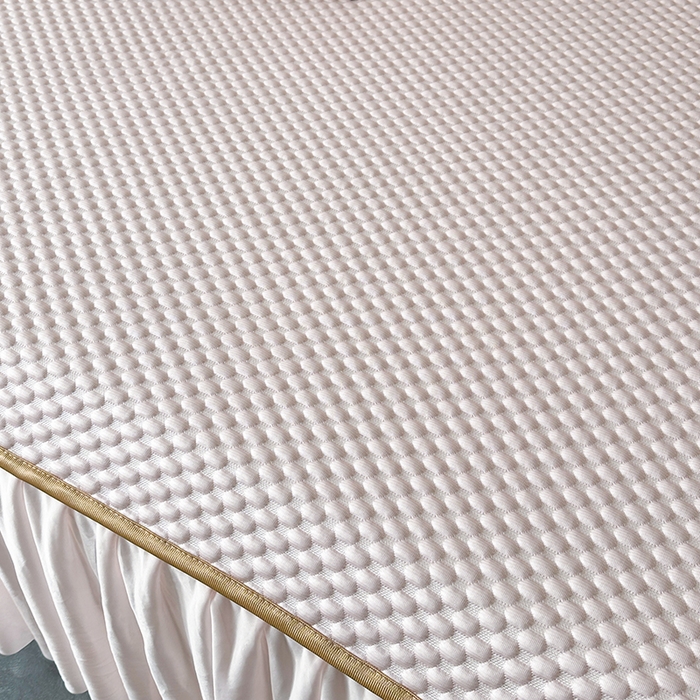 91家纺网 家纺一手货源 找家纺 爱洛家纺 2025新款凉感丝豆豆四件套床裙席 粉玉~豆豆