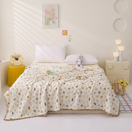 91家纺网 家纺一手货源 找家纺 有货 2025新款小青柠凉感丝系列夏被夏凉被空调被 快乐狗