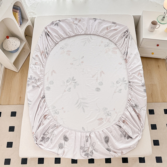 91家纺网 家纺一手货源 找家纺 锦罗绣 2025新款全棉13376印花套件单品单床笠 小思绪-粉