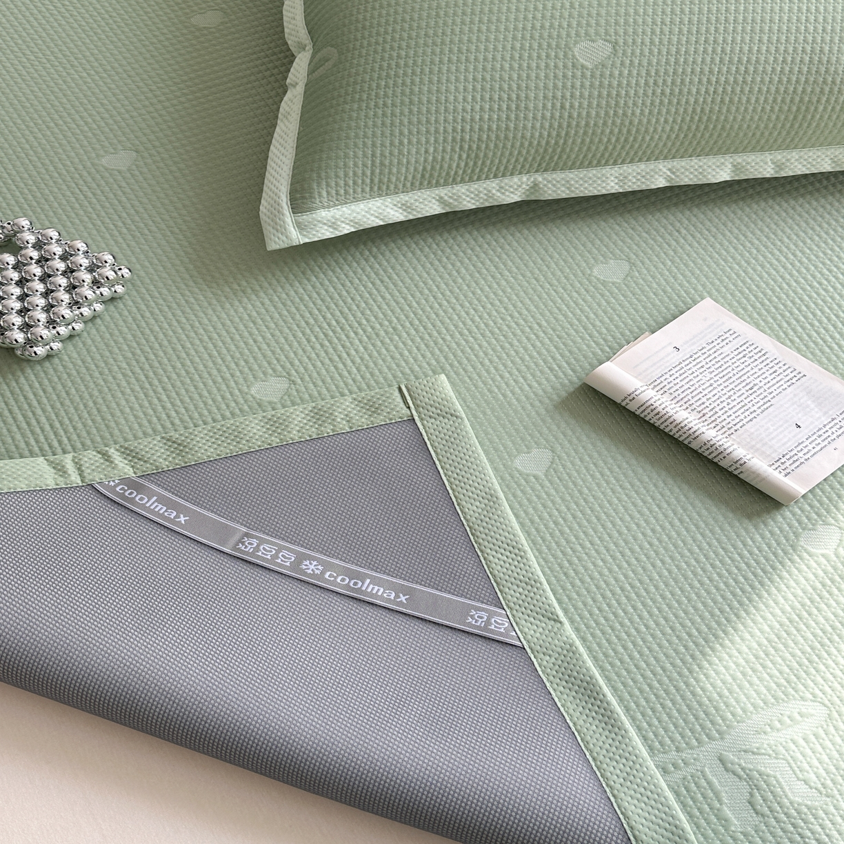 91家纺网 家纺一手货源 找家纺 （总）2025新款夏季3D清凉感纯色凉豆豆系列凉席床笠