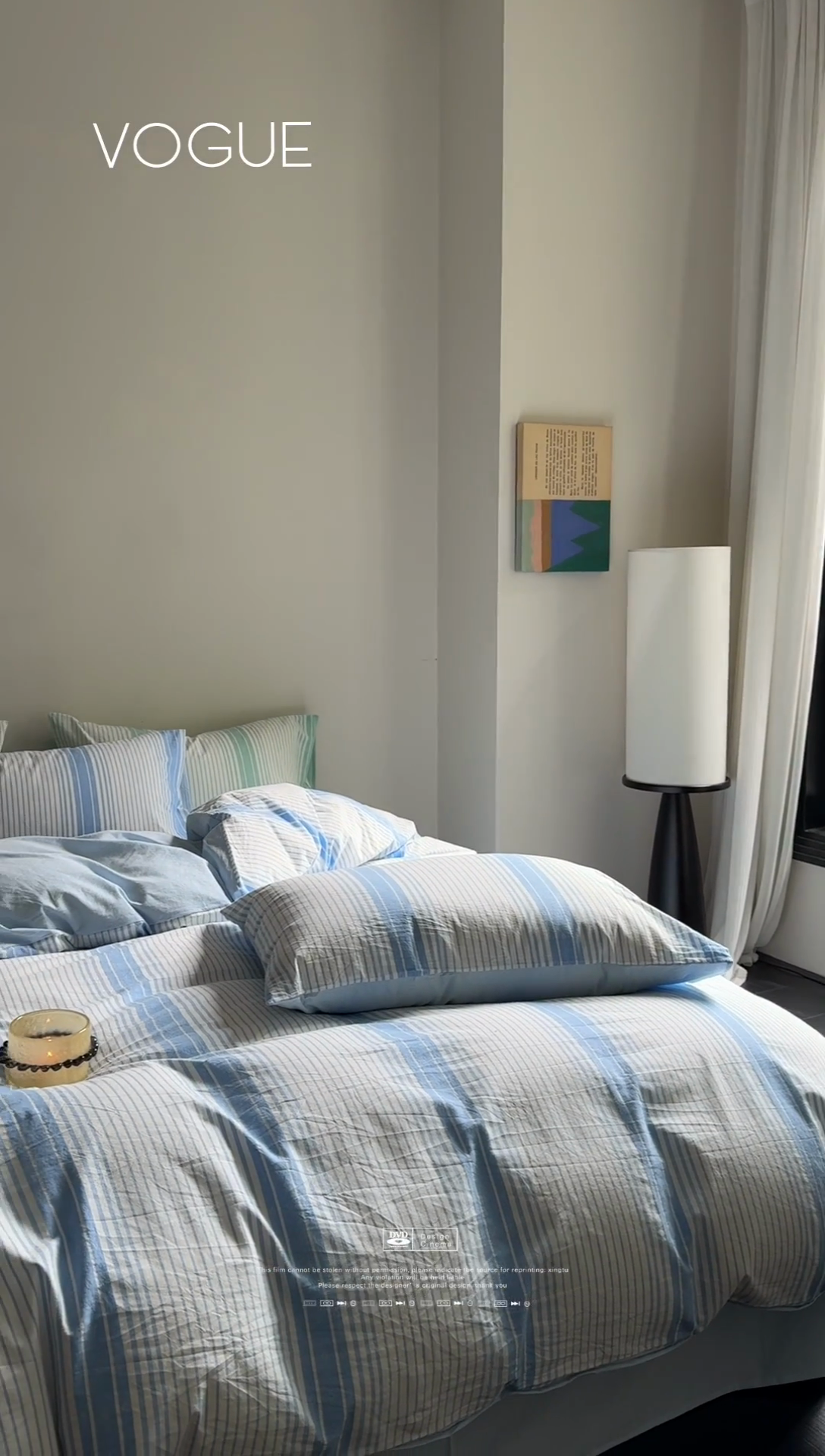 91家纺网 家纺一手货源 找家纺 玖弘家居 2025新款提花全棉四件套-繁星 繁星-蓝