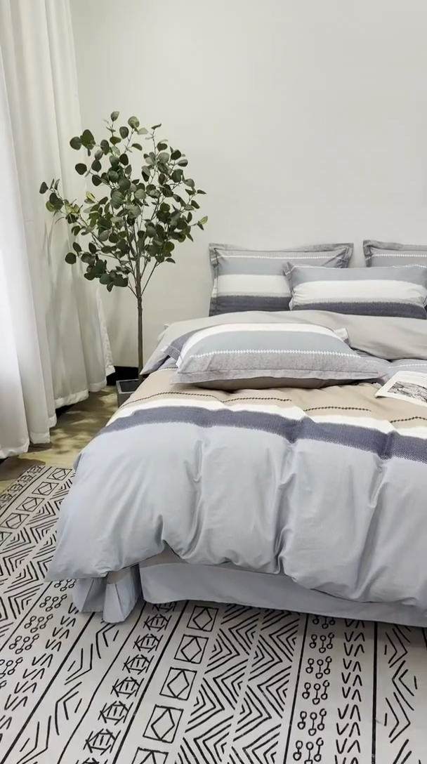 91家纺网 家纺一手货源 找家纺 橙艺 2025新款春夏铂金全棉四件套第二波 云舒