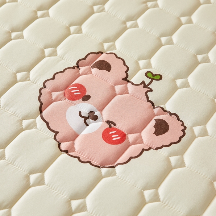 91家纺网 家纺一手货源 找家纺 迪乐妮 2025新款双面可用抑菌冰丝床褥爬爬垫-大床图 米熊