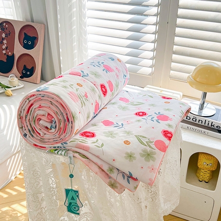 91家纺网 家纺一手货源 找家纺 （总）好梦来家纺（原锦茂家纺） 2025年新款A类数码印花纯色夏凉被凉感丝数夏被冰淇淋夏被空调被西瓜被真丝天丝