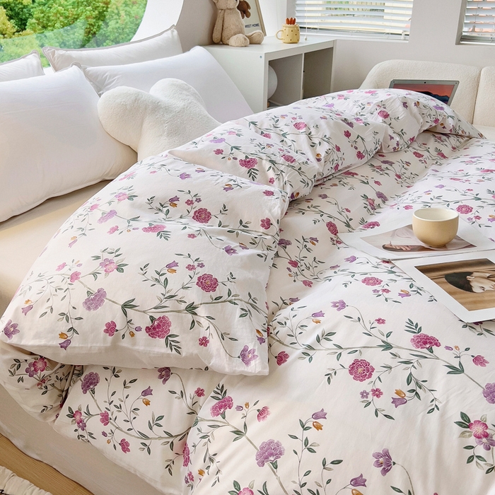 91家纺网 家纺一手货源 找家纺 锦罗绣 2025新款全棉13376印花套件单品单被套 月婉花庭