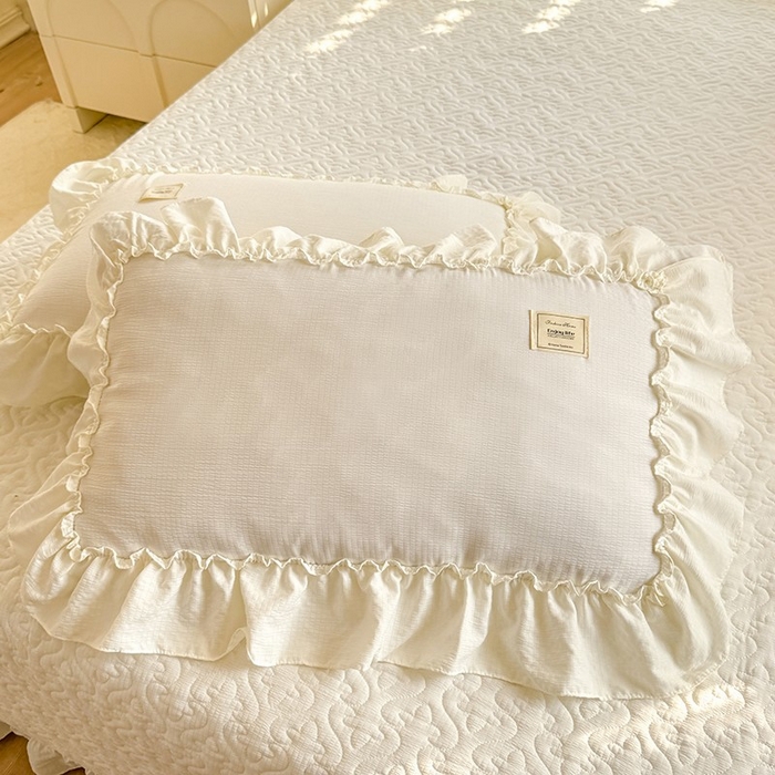 91家纺网 家纺一手货源 找家纺 花香四季家纺 2025新款泡芙小姐双层纱华夫格柔棉夹棉绗缝床盖床垫子单件三件套 泡芙小姐-奶油黄