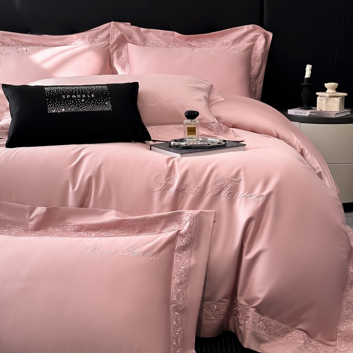 91家纺网 家纺一手货源 找家纺 安妮家居 2025新款全棉A类麦穗系列四件套 麦穗-豆沙