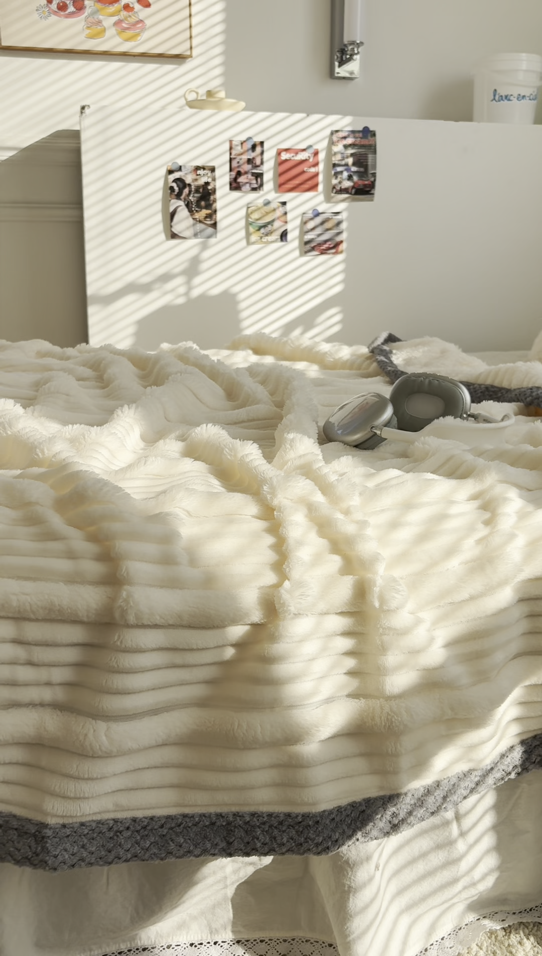 91家纺网 家纺一手货源 找家纺 （总）潮邦创意家居2025新款云朵绒灰边舒绵云朵毯