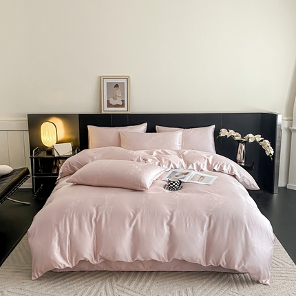 91家纺网 家纺一手货源 找家纺 琪格格纺织 2025春夏新款莱赛尔天丝四件套 莱赛尔 花淡妍紫