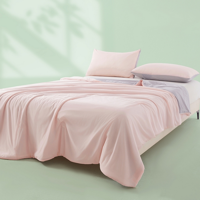 91家纺网 家纺一手货源 找家纺 迪乐妮 2025新款云母凉感夏凉被 奶茶粉