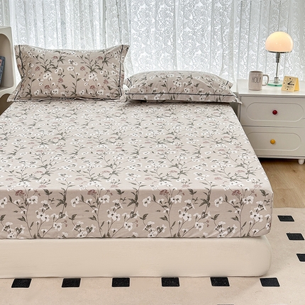 锦罗绣 2025新款全棉13376印花套件单品单床笠 浮春绘