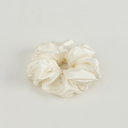 LADY COCO2025新款6A级真桑蚕丝发圈-真货 7cm大肠圈奶白色