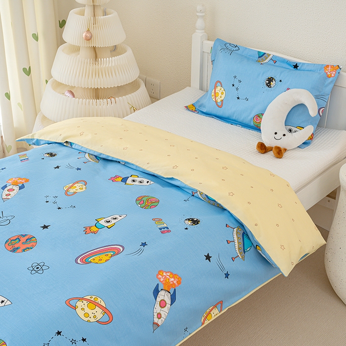 91家纺网 家纺一手货源 找家纺 良佐生活 2025新款高支高密全棉儿童被套 星球大战