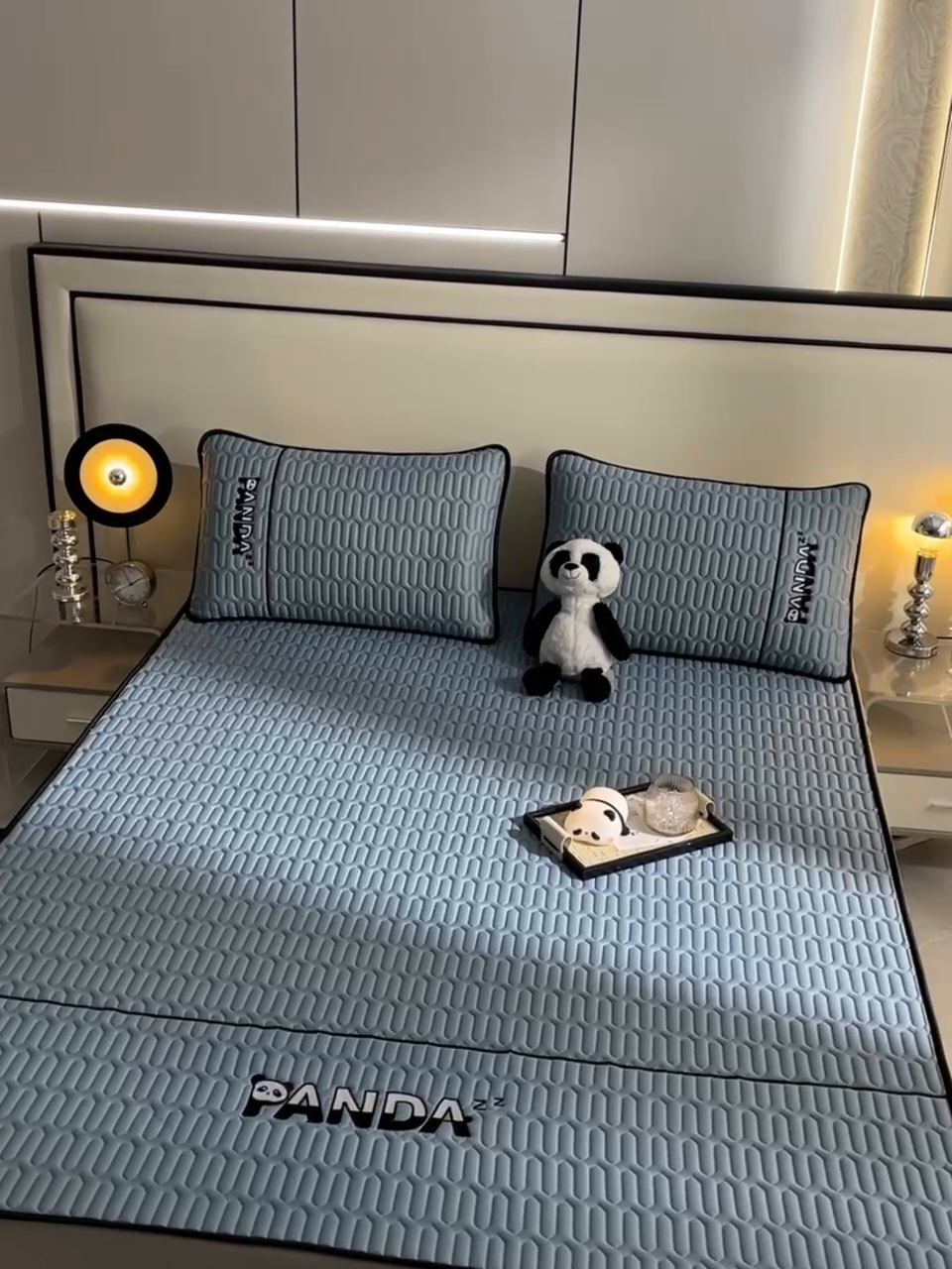 91家纺网 家纺一手货源 找家纺 炫拼家纺 Hipanda床笠款乳胶凉席 Hipanda-宾利蓝