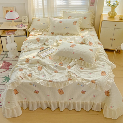 91家纺网 家纺一手货源 找家纺 （总）创爱家纺 2025新款凉感丝床盖款凉席夏被四件套