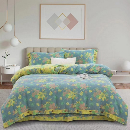 91家纺网 家纺一手货源 找家纺 （总）双层纱家居 2025新款浅色系列双层纱四件套