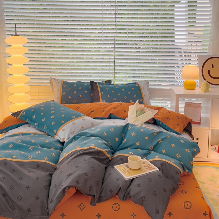 91家纺网 家纺一手货源 找家纺 2025新款亲肤磨毛四件套 诺曼蒂