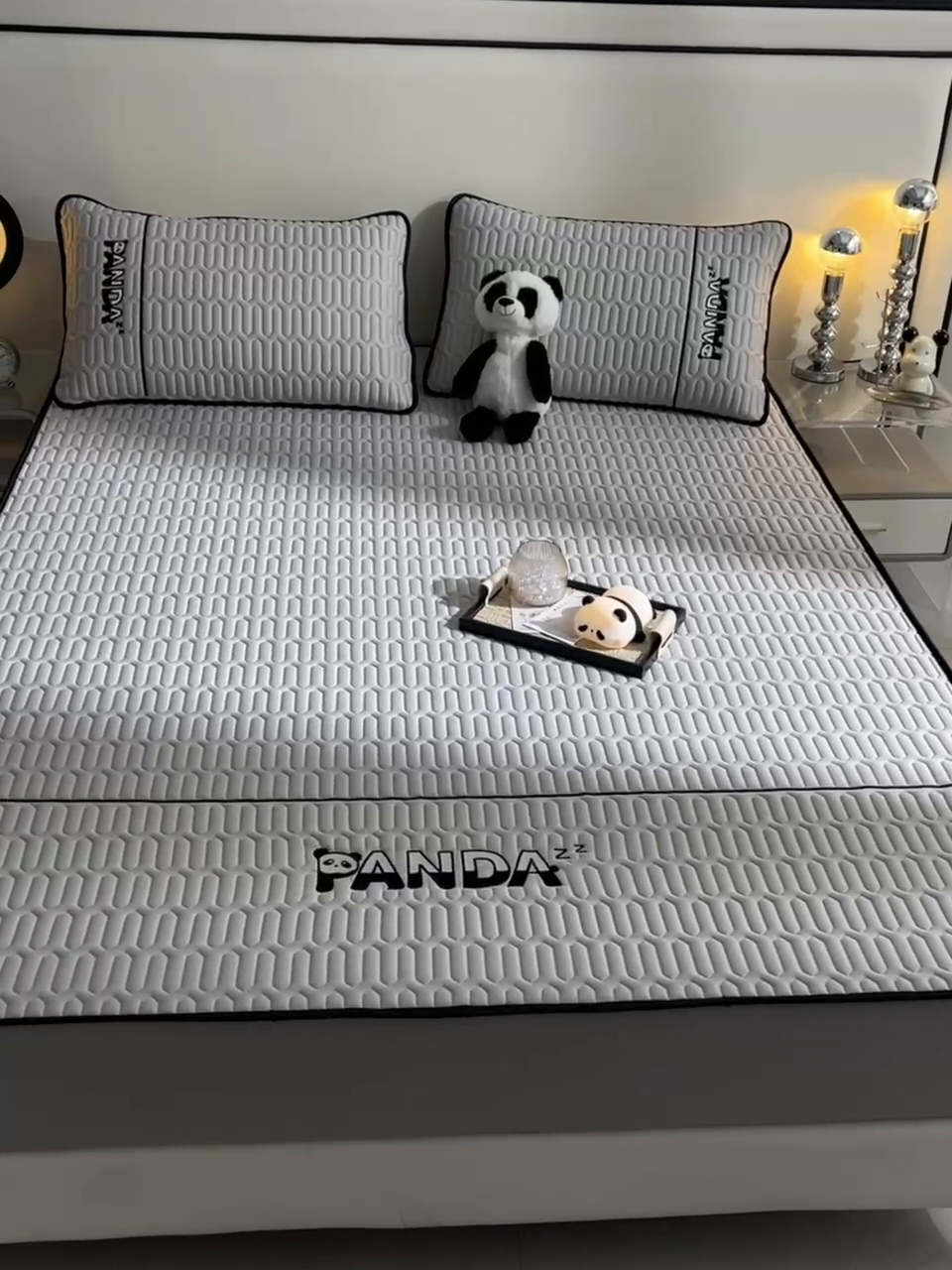 91家纺网 家纺一手货源 找家纺 炫拼家纺 Hipanda床笠款乳胶凉席 Hipanda-珍珠灰