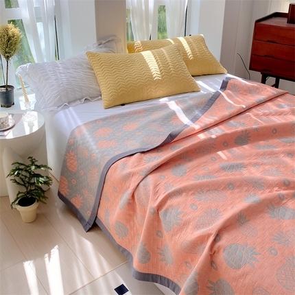 91家纺网 家纺一手货源 找家纺 （总） 2025新款a类全棉三层纱多功能毛巾被盖毯床单夏被空调被