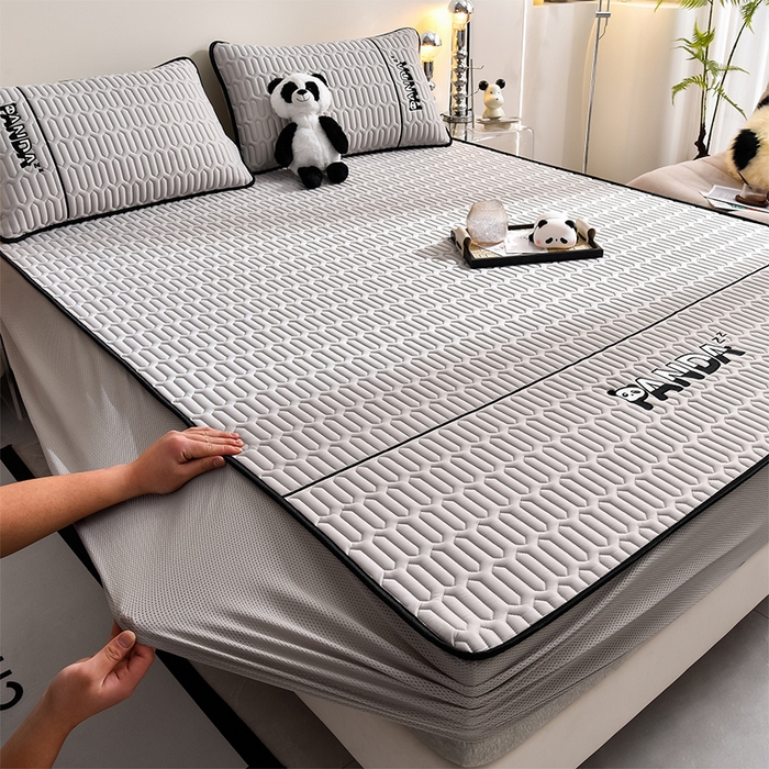 91家纺网 家纺一手货源 找家纺 炫拼家纺 Hipanda床笠款乳胶凉席 Hipanda-珍珠灰