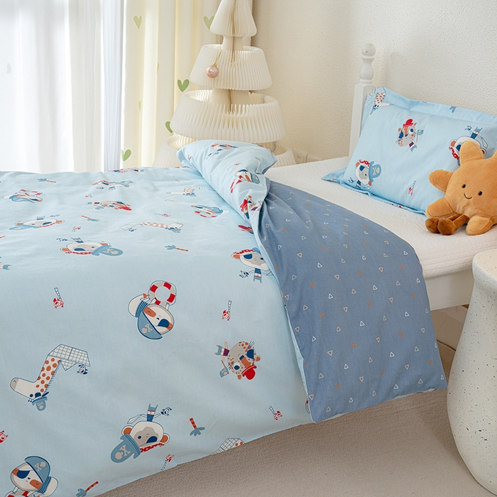 91家纺网 家纺一手货源 找家纺 良佐生活 2025新款高支高密全棉儿童被套 海盗历险记