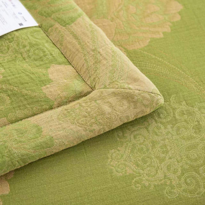 91家纺网 家纺一手货源 找家纺 双层纱家居 2025双层纱单夏被和夏被四件套 国色天香禄