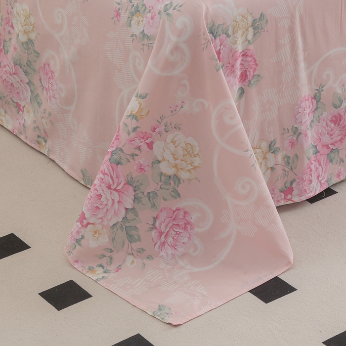 91家纺网 家纺一手货源 找家纺 圣锦 2025新款全棉四件套倾城花恋