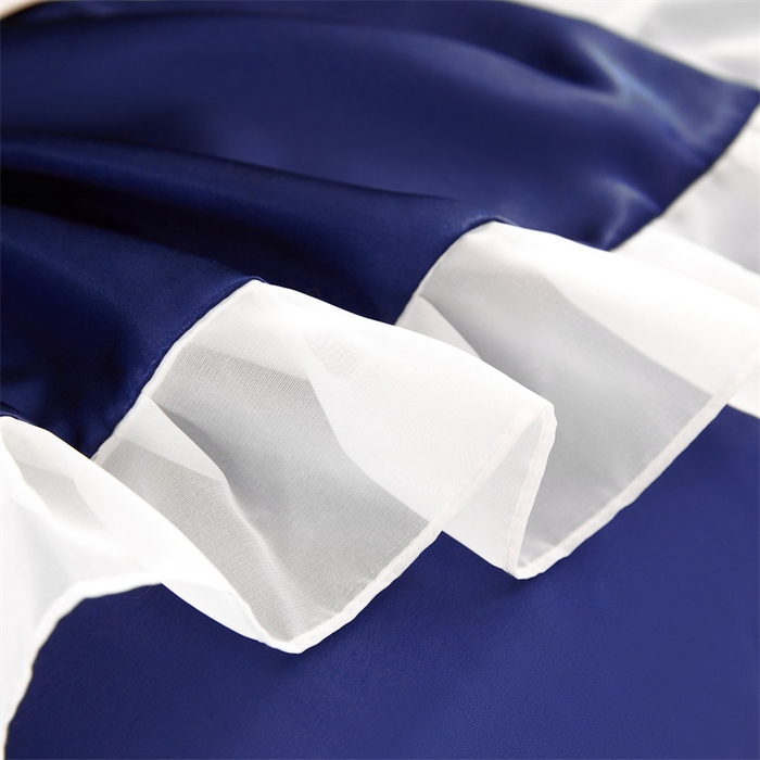 91家纺网 家纺一手货源 找家纺 梦舒羽 2025新款公主风夏季冰丝枕套单人一对装可水洗花边枕头套宿舍48x74cm枕芯套枕头套 花边款-深海蓝