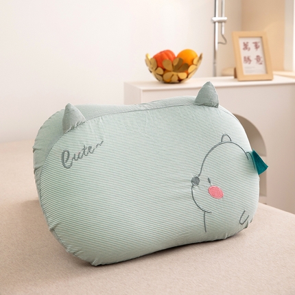 枕之坊 2025新款针织全棉纯棉学生猫肚枕枕头枕芯 蓝色30x50x8cm/只