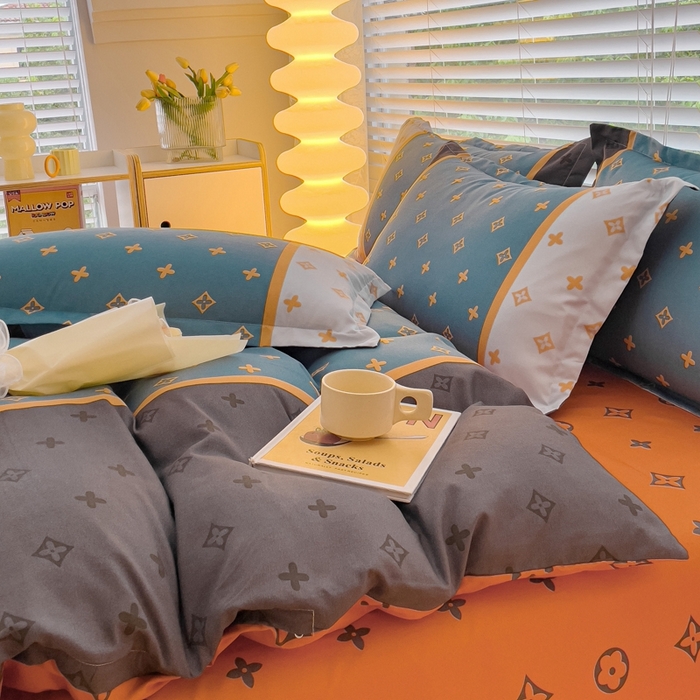 91家纺网 家纺一手货源 找家纺 2025新款亲肤磨毛四件套 诺曼蒂