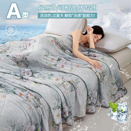 罗布斯2025新款夏被A类氨纶凉感丝印花夏凉被可机洗空调被芯(有多场景买家秀） 邂逅