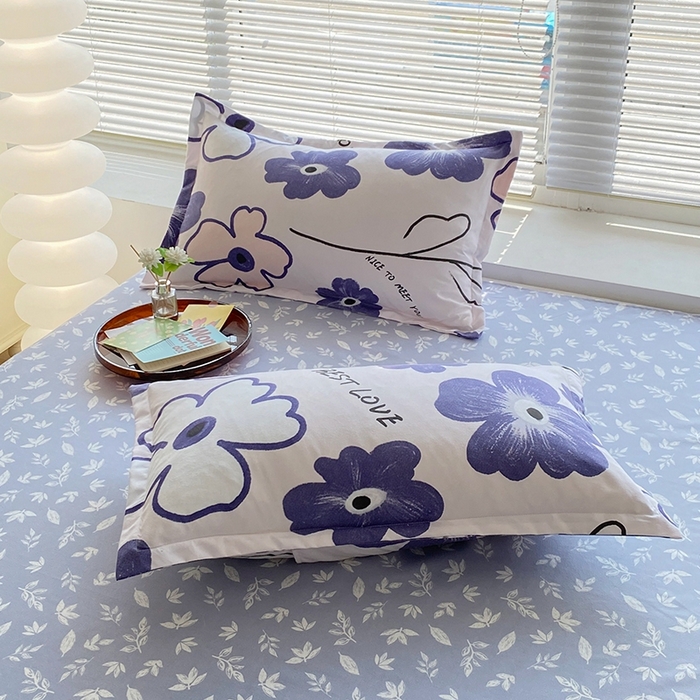 91家纺网 家纺一手货源 找家纺 2025新款亲肤磨毛四件套 浅浅花香