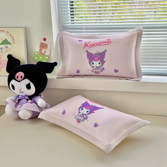 91家纺网 家纺一手货源 找家纺 博雅2025新款冰丝单枕套三丽欧，宇航员，卡皮 礼盒库洛米