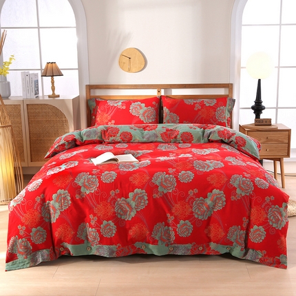 91家纺网 家纺一手货源 找家纺 （总）双层纱家居 2025新款深色系列双层纱四件套