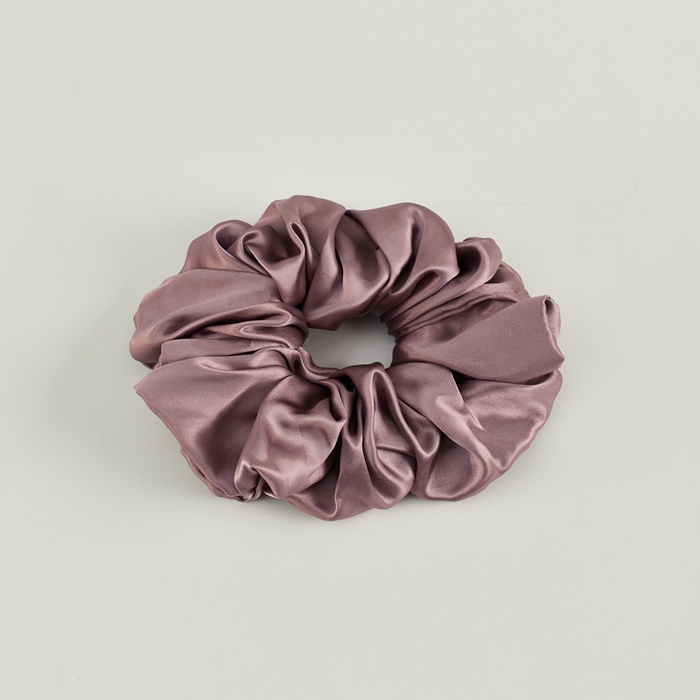 91家纺网 家纺一手货源 找家纺 LADY COCO2025新款6A级真桑蚕丝发圈-真货 7cm大肠圈紫色