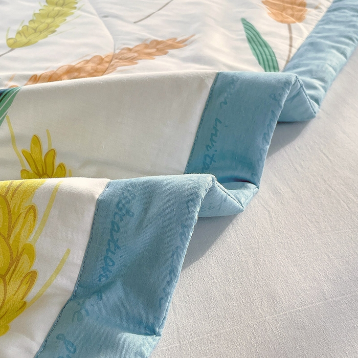 91家纺网 家纺一手货源 找家纺  2025新款A类全棉棉花夏被纯棉夏被 被子被芯 麦香米