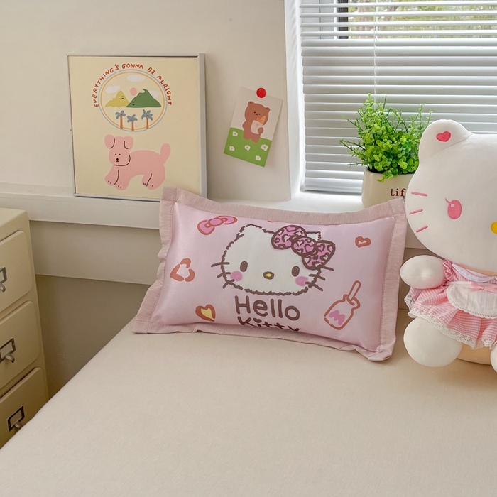 91家纺网 家纺一手货源 找家纺 博雅2025新款三丽欧冰丝单枕套 甜酷KT