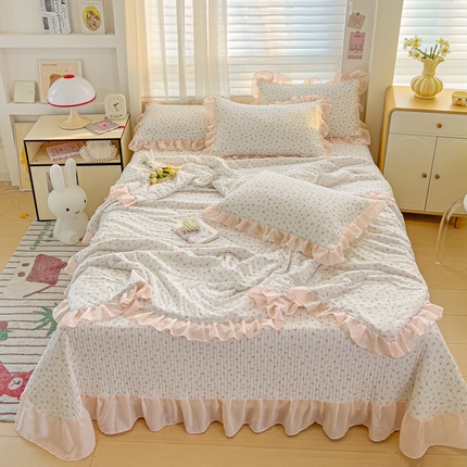 91家纺网 家纺一手货源 找家纺 （总）创爱家纺 2025新款凉感丝床盖款凉席夏被四件套