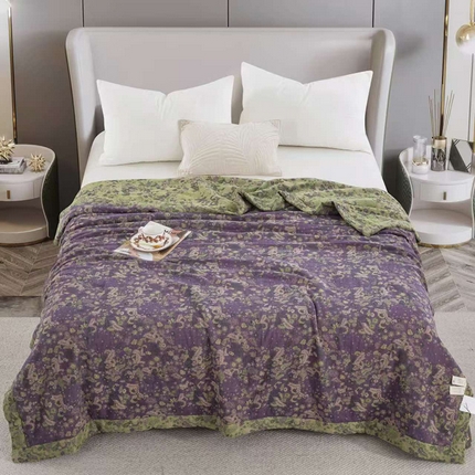 双层纱家居 2025双层纱单夏被和夏被四件套 熏衣草