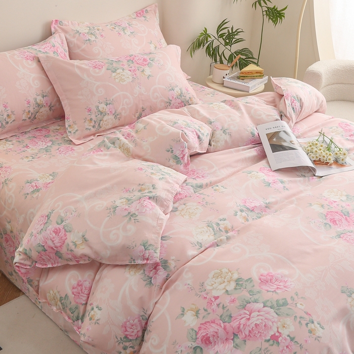 91家纺网 家纺一手货源 找家纺 圣锦家纺 2025新款全棉单被套倾城花恋