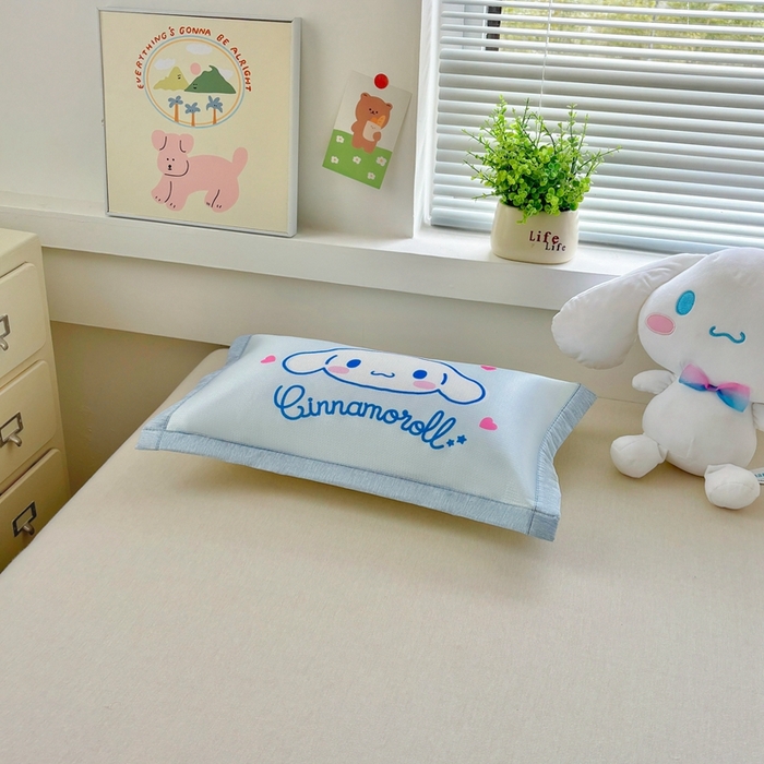 91家纺网 家纺一手货源 找家纺 博雅2025新款冰丝单枕套三丽欧，宇航员，卡皮 开心玉桂狗