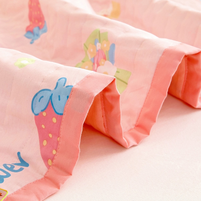 91家纺网 家纺一手货源 找家纺 梵赫   2025新款全棉卡通夏被 蝴蝶结小兔