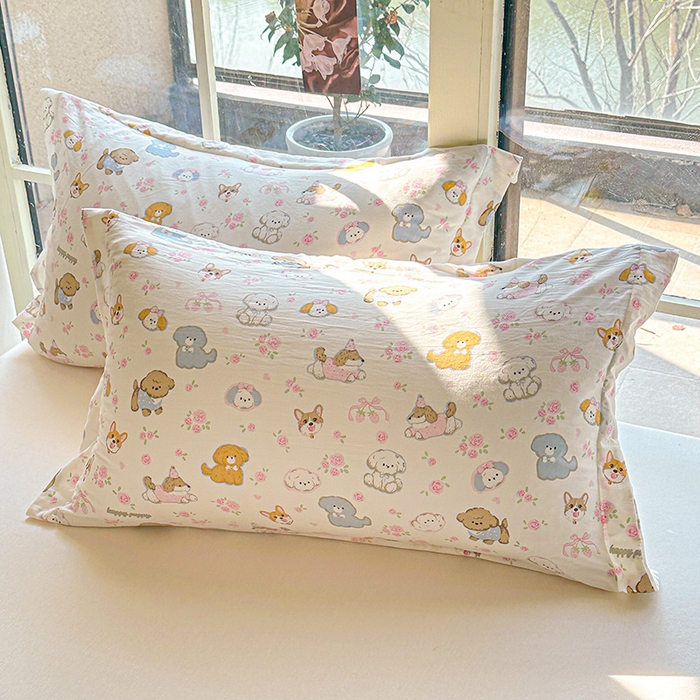 91家纺网 家纺一手货源 找家纺 创优  2025新款有氧双层纱小清新印花小花边夏被夏凉被可机洗空调被子被芯 童趣绘彩