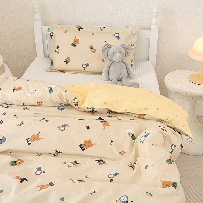 91家纺网 家纺一手货源 找家纺 良佐生活 2025新款高支高密全棉儿童被套 贝塔-黄