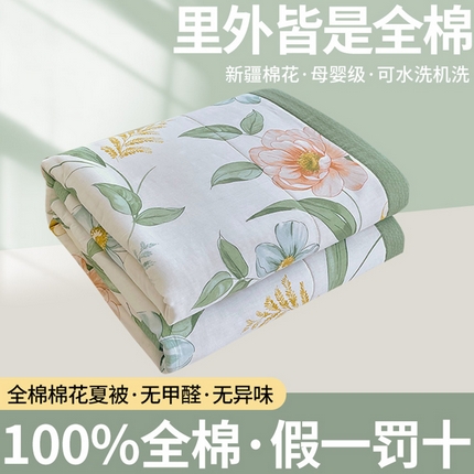 91家纺网 家纺一手货源 找家纺 （总） 2025新款A类全棉棉花夏被纯棉夏被 被子被芯