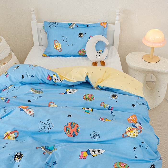 91家纺网 家纺一手货源 找家纺 良佐生活 2025新款高支高密全棉儿童被套 星球大战
