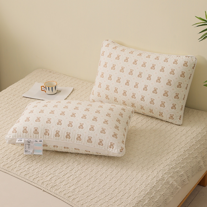 91家纺网 家纺一手货源 找家纺 （总）大熊枕芯 2025新款泡泡纱亲肤小熊枕系列