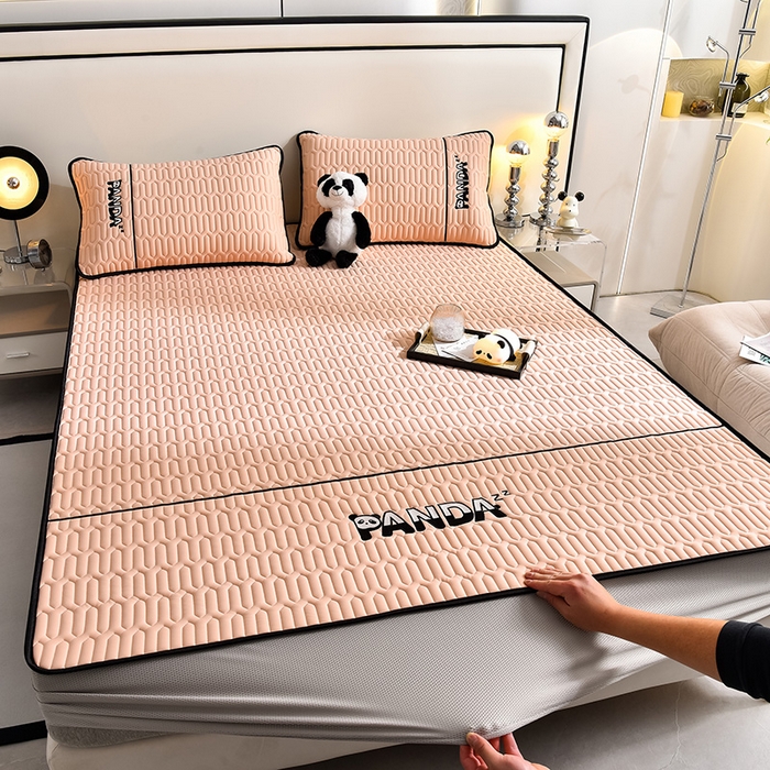 91家纺网 家纺一手货源 找家纺 炫拼家纺 Hipanda床笠款乳胶凉席 Hipanda-香妃粉