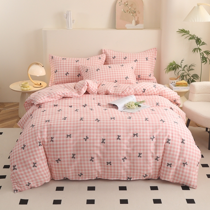 91家纺网 家纺一手货源 找家纺 圣锦家纺 2025新款全棉单被套舒芙蕾