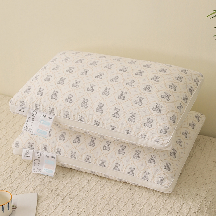 91家纺网 家纺一手货源 找家纺 （总）大熊枕芯 2025新款泡泡纱亲肤小熊枕系列